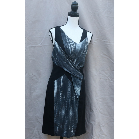 Helmut Lang Womens 4 Silk Dress Black Gray White - Picture 2 of 7